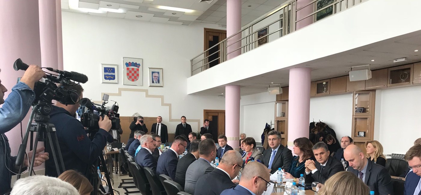 Predsjednik Vlade Plenković: Želimo poslati poruku ohrabrenja, Slavonija je za našu Vladu prioritet